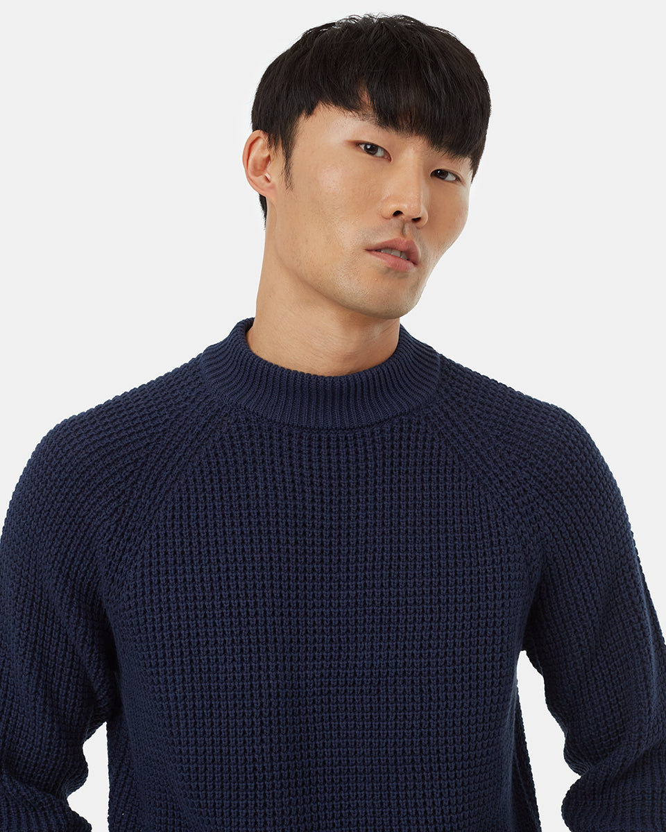 Highline Mock Neck Waffle Crew