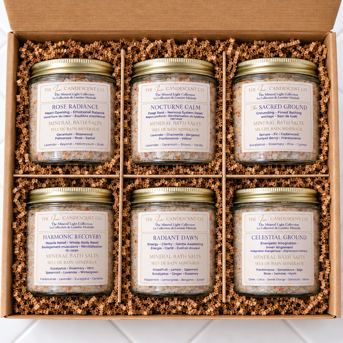 Coffret Mineral Light – Sels de bain minéraux de luxe