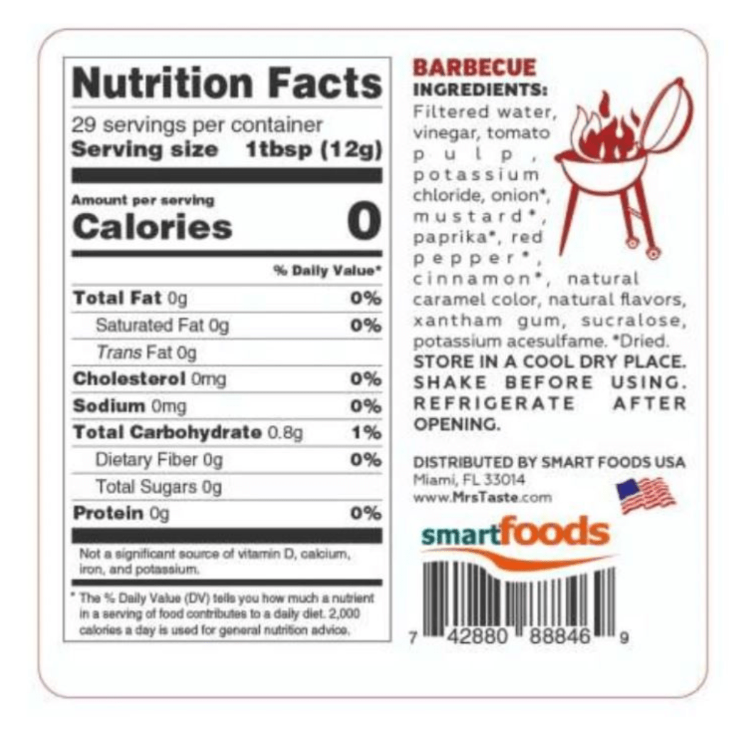 Mrs Taste ZERO/LOW CALORIE SAUCES