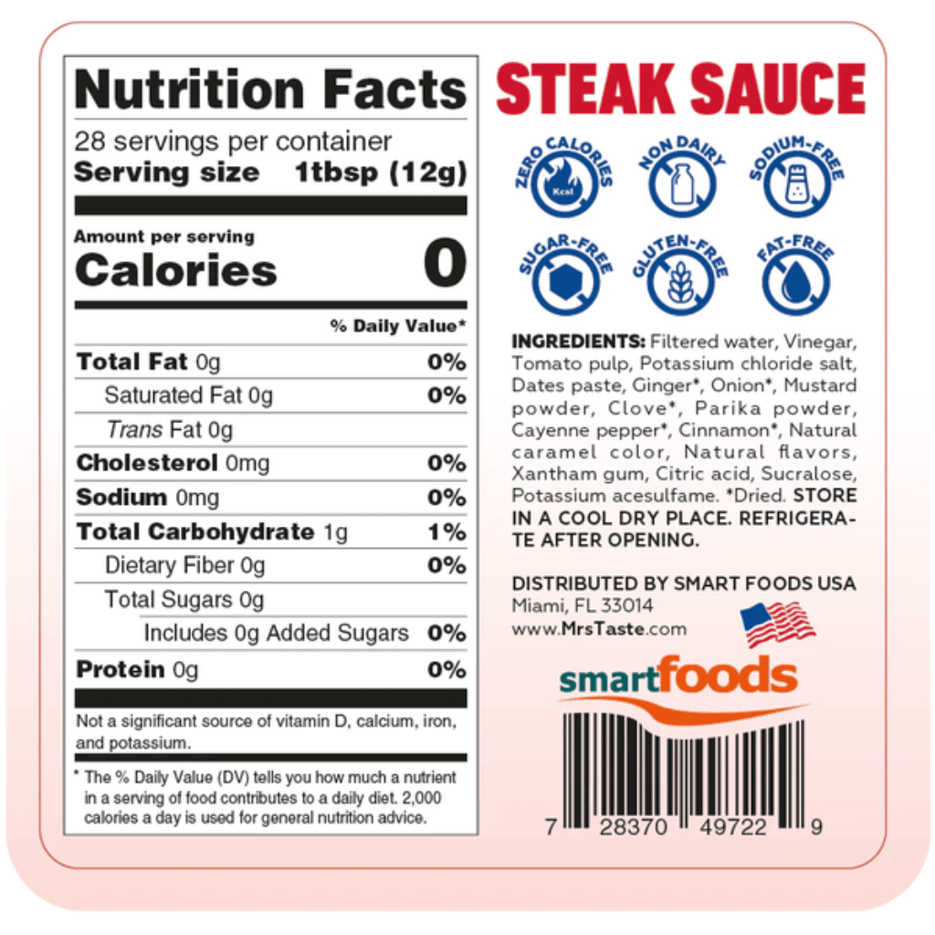 Mrs Taste ZERO/LOW CALORIE SAUCES