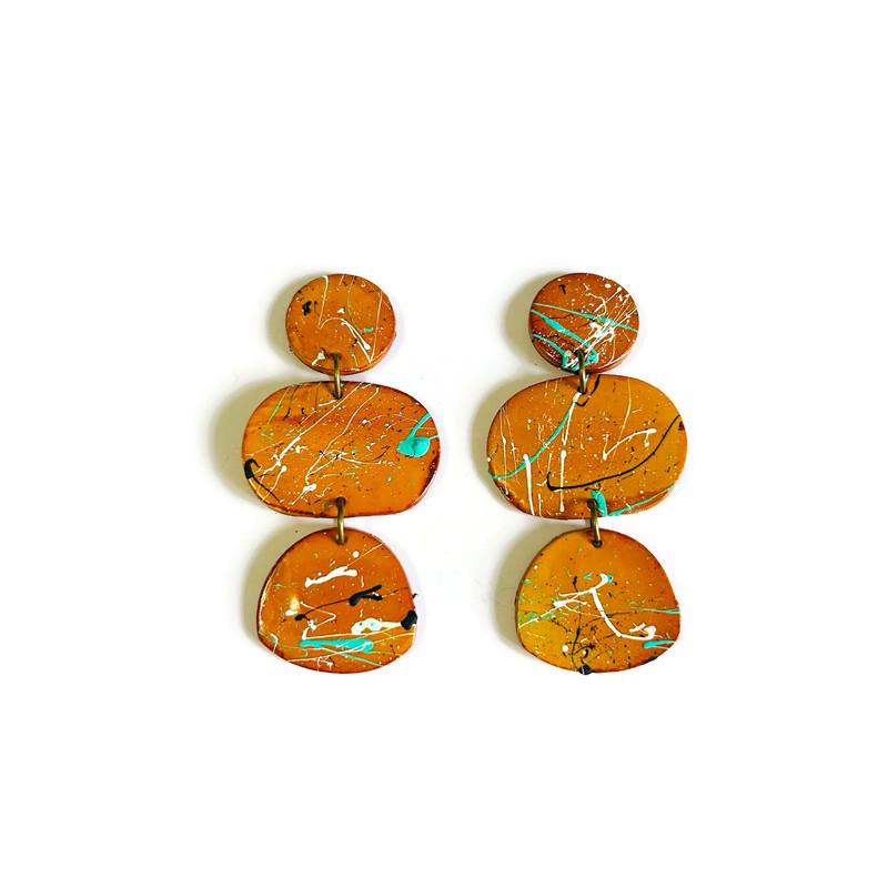 Paint Splash Earrings Handmade