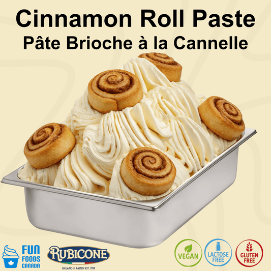 Cinnamon Roll Paste - Gelato Pastes - 3 KG Bucket - Rubicone Canada - Ships Free Within Canada on Orders Above CAD $199