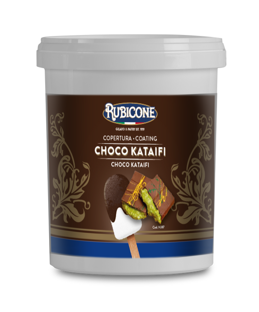 Trempette pour cornet de chocolat noir Choco Kataifi (Chocolat de Dubaï) - Seau de 1,5 kg - Rubicone Canada - Fabriqué en Italie - Livraison gratuite au Canada pour les commandes de plus de 199 CAD