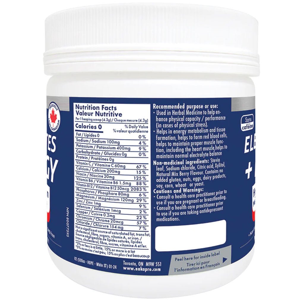 Naka Platinum Electrolytes + Energy (Pro E2), 250g Bonus Size