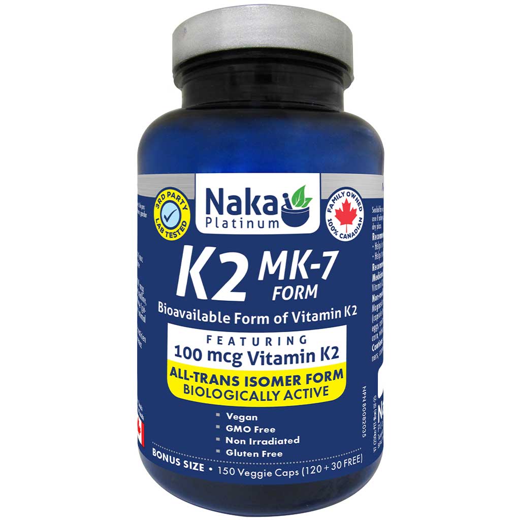 Naka Platinum K2 MK-7 FORM, 150 VCaps
