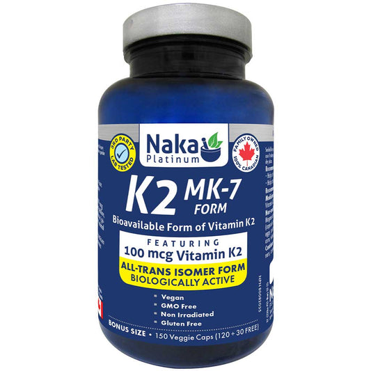 Naka Platinum K2 MK-7 FORM, 150 VCaps