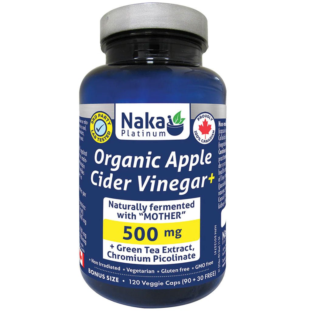 Naka Platinum ORGANIC APPLE CIDER VINEGAR, 120 VCaps