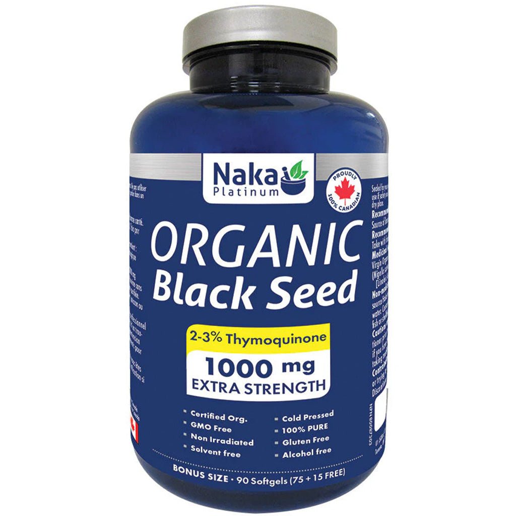 Naka Platinum ORGANIC BLACK SEED, 90 Softgels