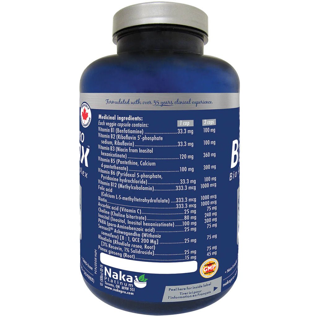 Naka Platinum BIOMAX METHLATED (B Complex), 150 VCaps