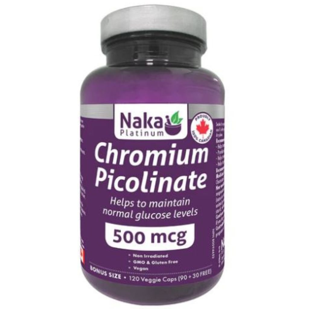 Naka Platinum CHROMIUM PICOLINATE 500mcg, 120 VCaps