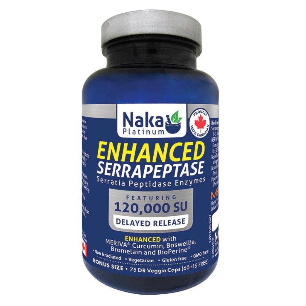 Naka Platinum ENHANCED SERRAPEPTASE, 75 VCaps