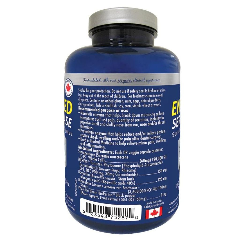 Naka Platinum ENHANCED SERRAPEPTASE, 75 VCaps