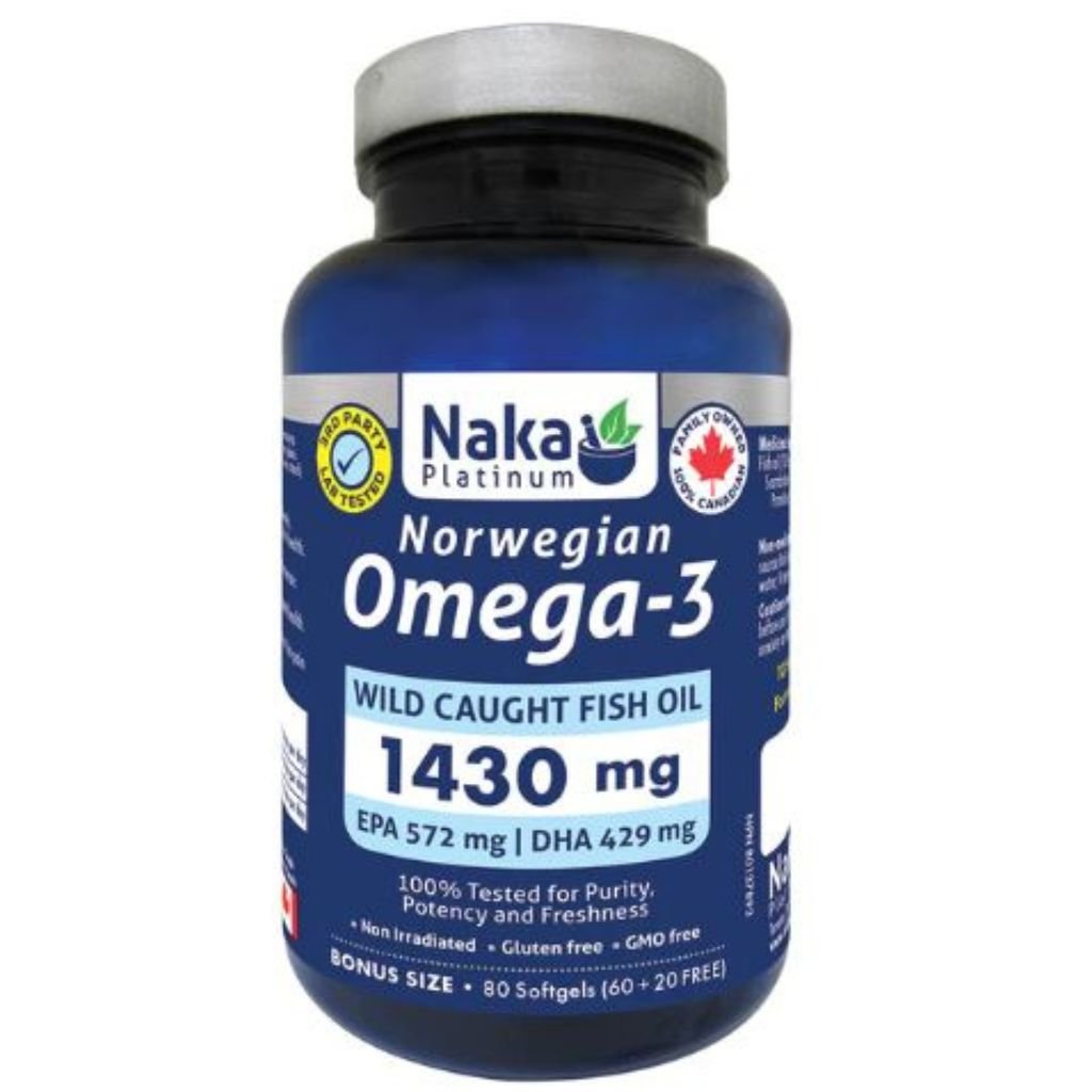 Naka Platinum NORWEGIAN OMEGA-3, 80 Softgels