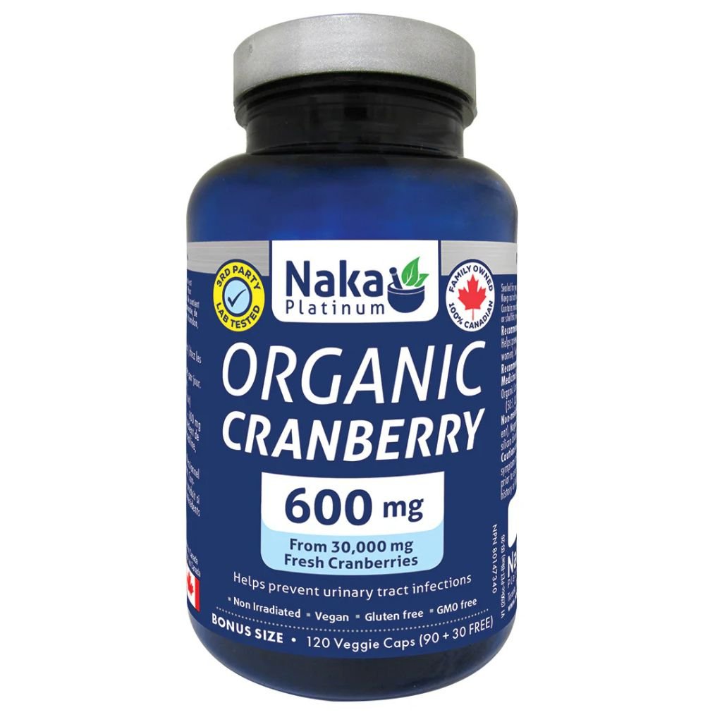 Naka Platinum ORGANIC CRANBERRY 600mg, 120 VCaps