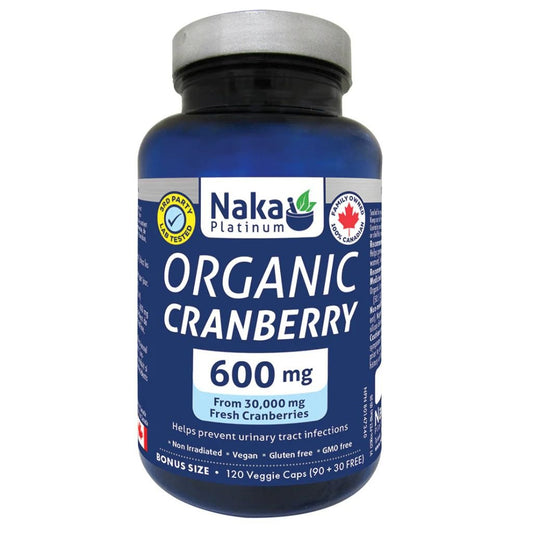 Naka Platinum ORGANIC CRANBERRY 600mg, 120 VCaps