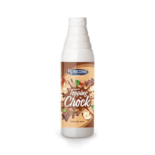 Garniture Choco-Noisette avec Morceaux - Bouteille compressible de 1 KG - Garniture Choco-Nut Crock - Rubicone Canada - Livraison gratuite au Canada pour les commandes de plus de 199 CAD