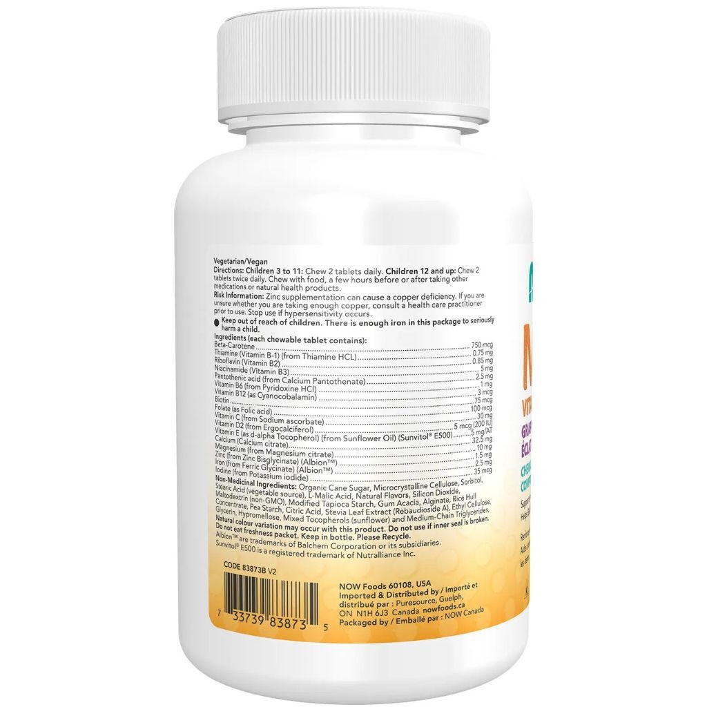 Now Kids MULTI VITAMINS, 120 Chewable Tablets