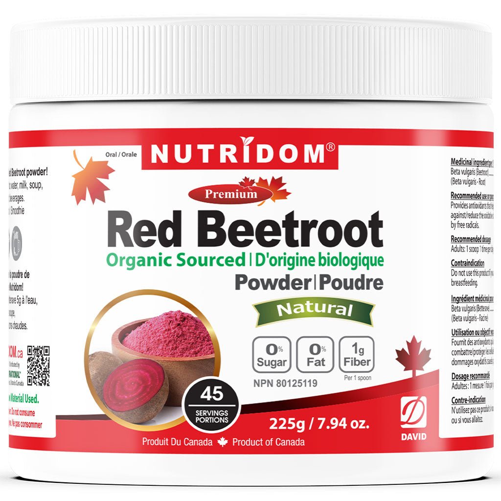 Nutridom ORGANIC RED BEET ROOT POWDER, 225g