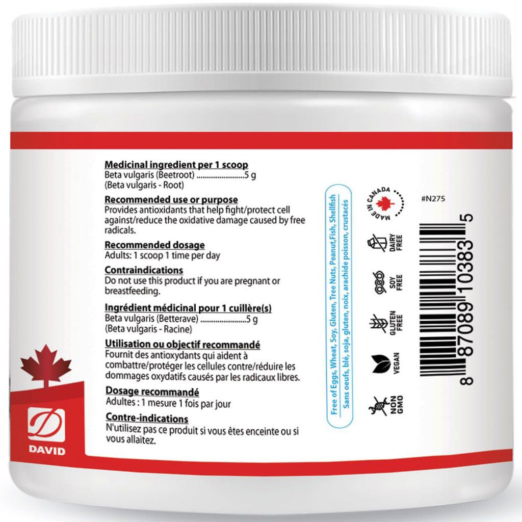 Nutridom ORGANIC RED BEET ROOT POWDER, 225g
