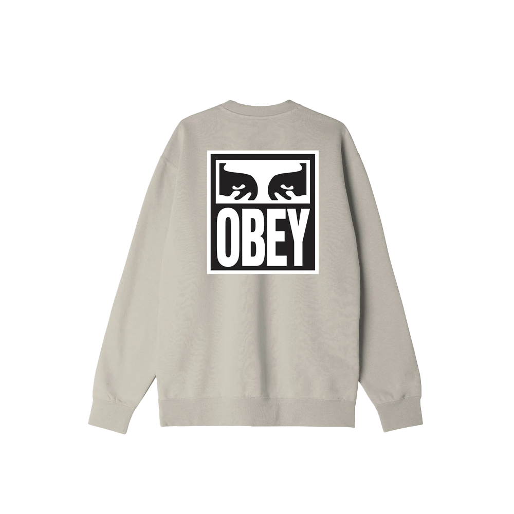 Obey 'Eyes Icon' Premium Crewneck - Silver Grey