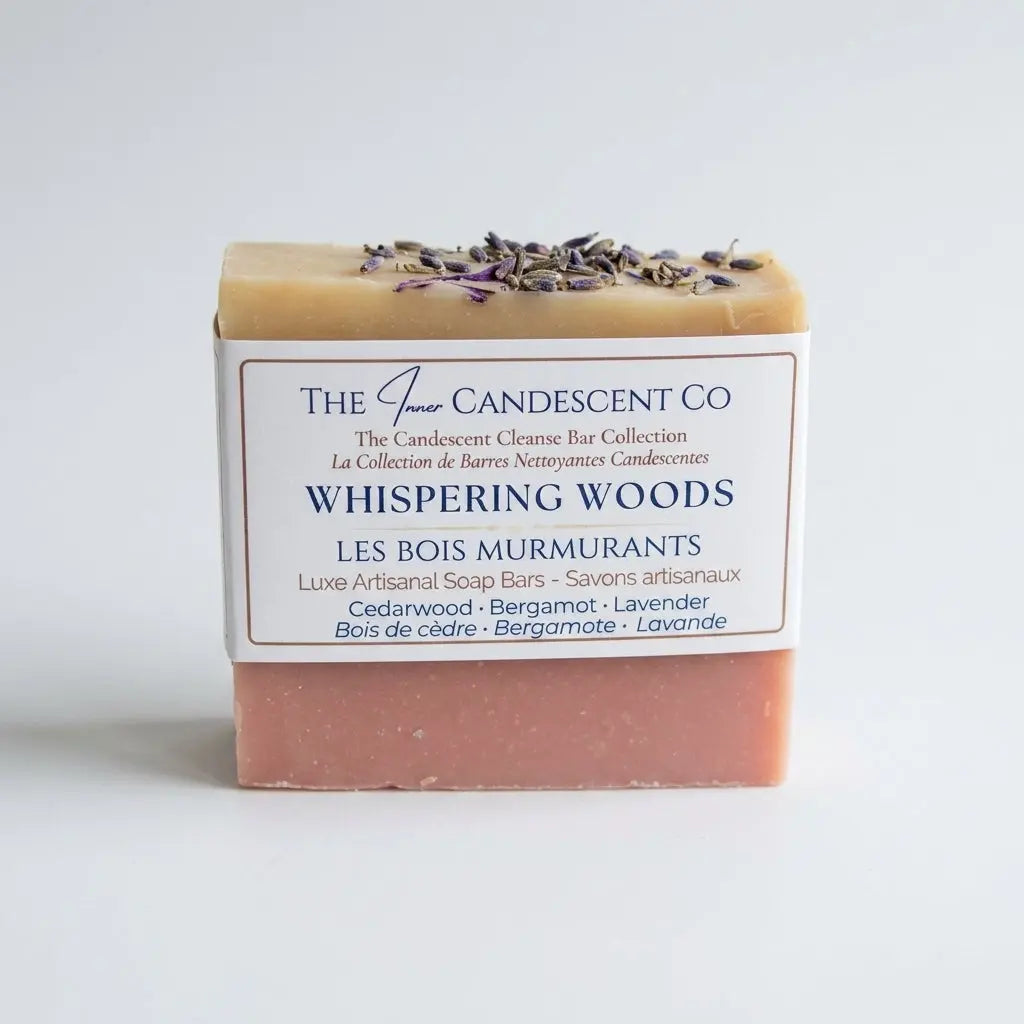 Savon artisanal Whispering Woods – Cèdre et lavande