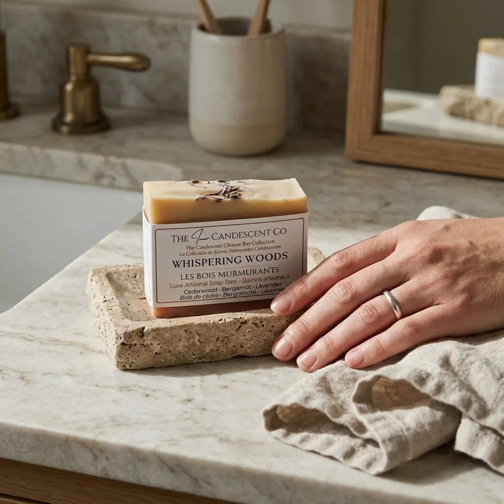 Savon artisanal Whispering Woods – Cèdre et lavande