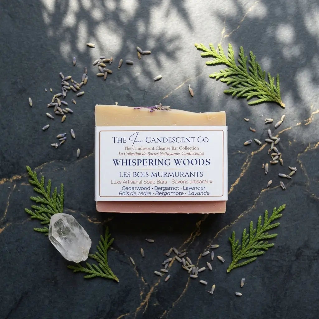 Savon artisanal Whispering Woods – Cèdre et lavande