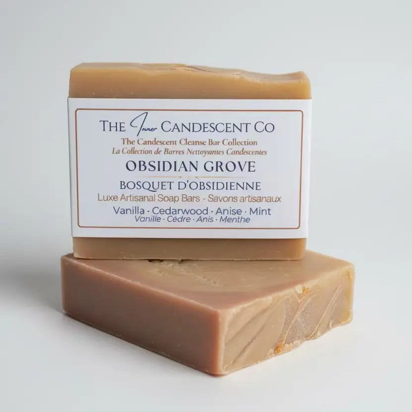 Savon artisanal Obsidian Grove – Cèdre, patchouli et anis