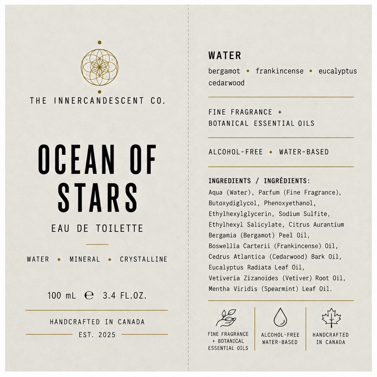 Eau de toilette Ocean of Stars – Élément Eau