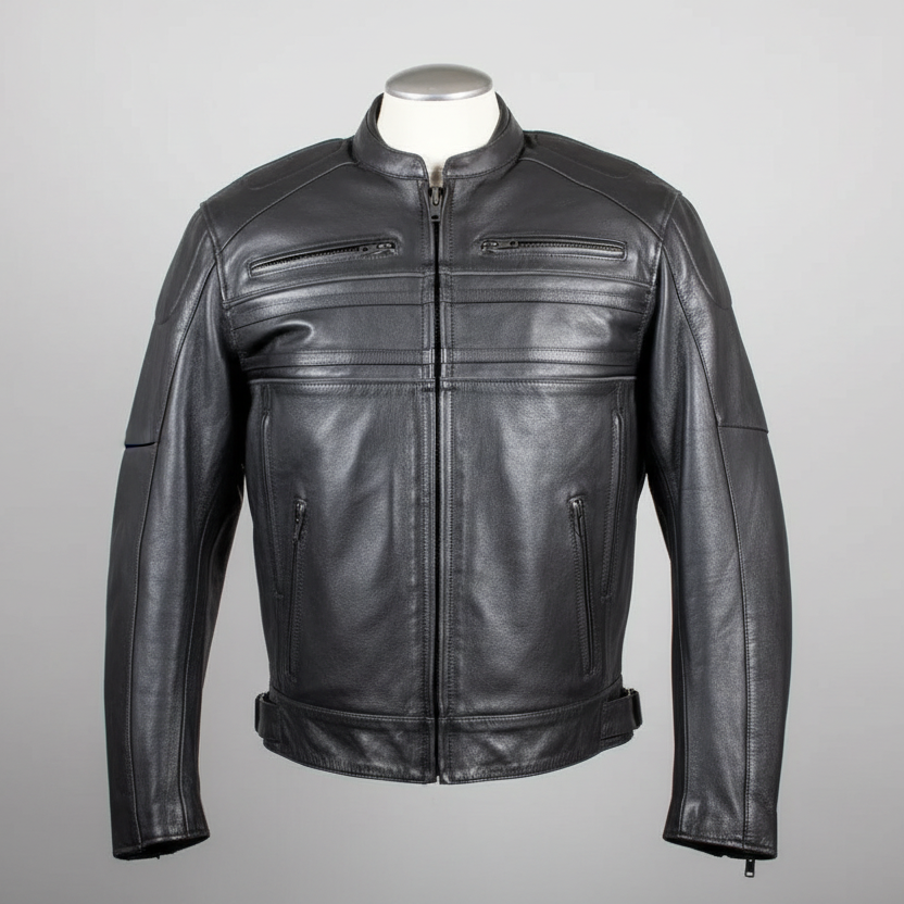 Open Road Men's Leather Armored Riding Jacket | Motorcycle Jacket