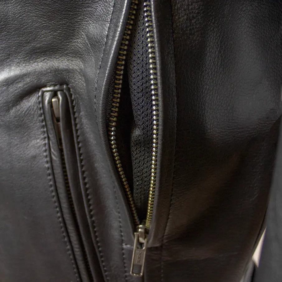 Open Road Men's Leather Armored Riding Jacket | Motorcycle Jacket