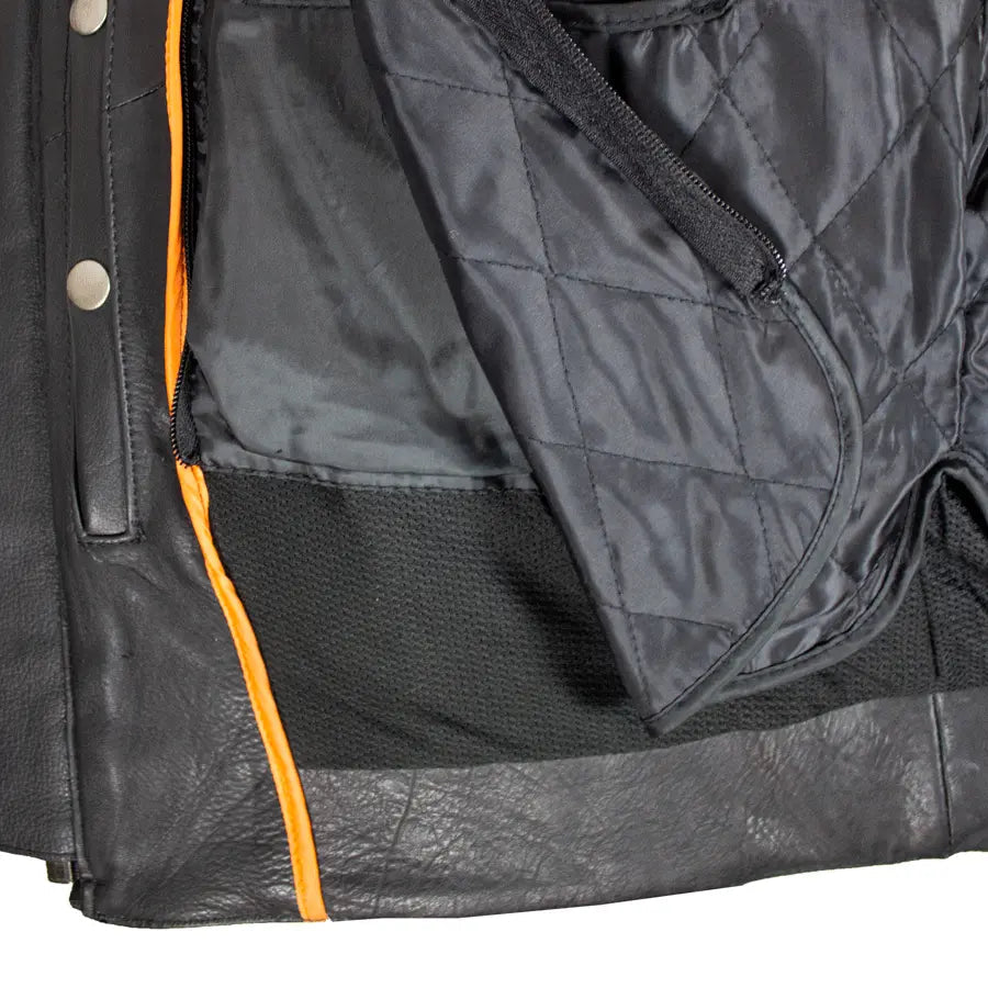 Open Road Men's Leather Armored Riding Jacket | Motorcycle Jacket