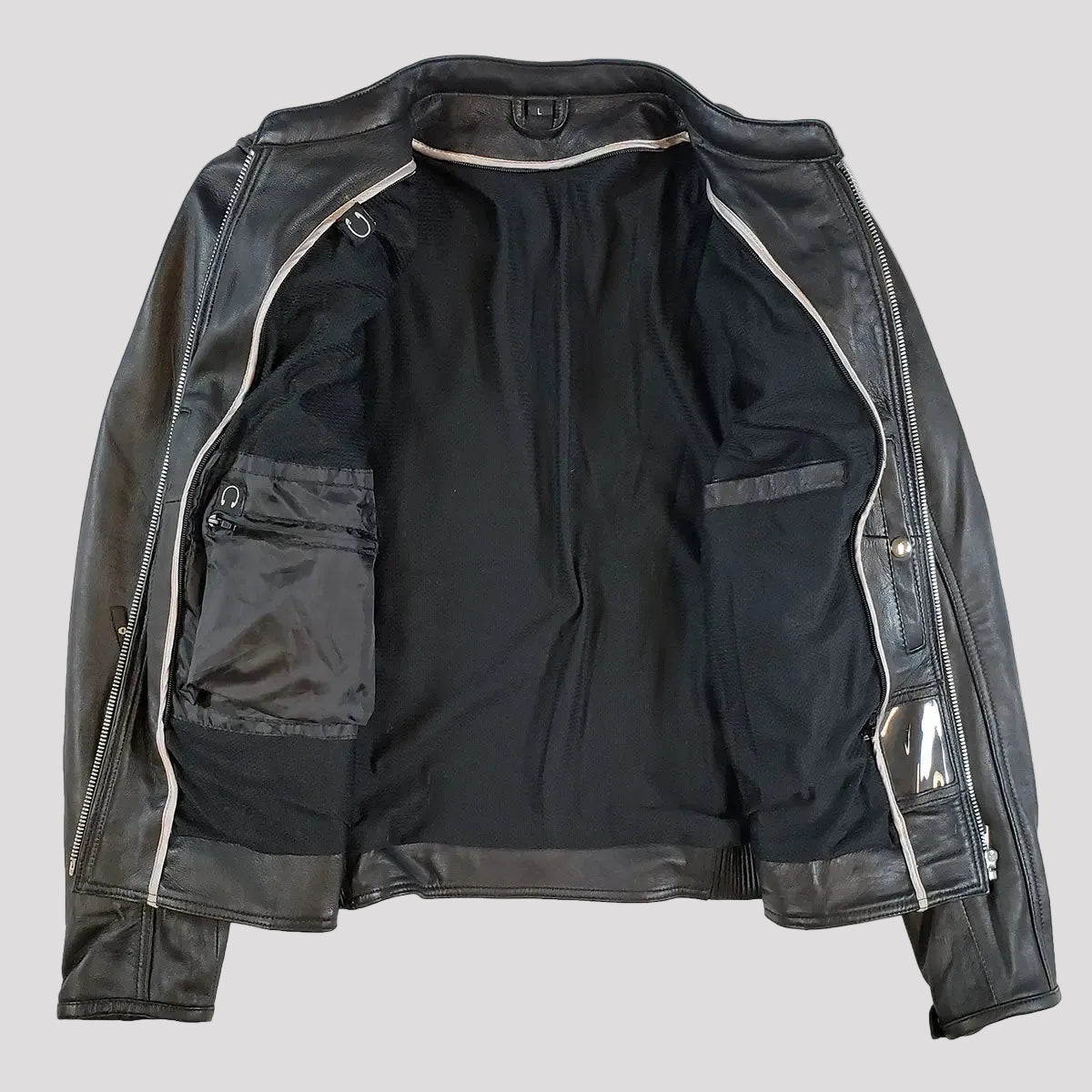 Open Road Women's Racer Leather Motorcycle Jacket