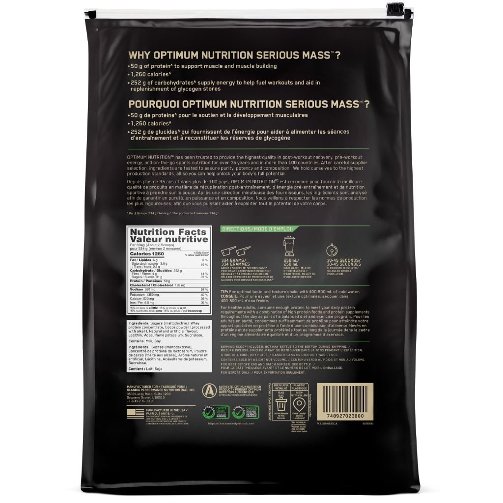 Optimum Nutrition SERIOUS MASS, 12lbs