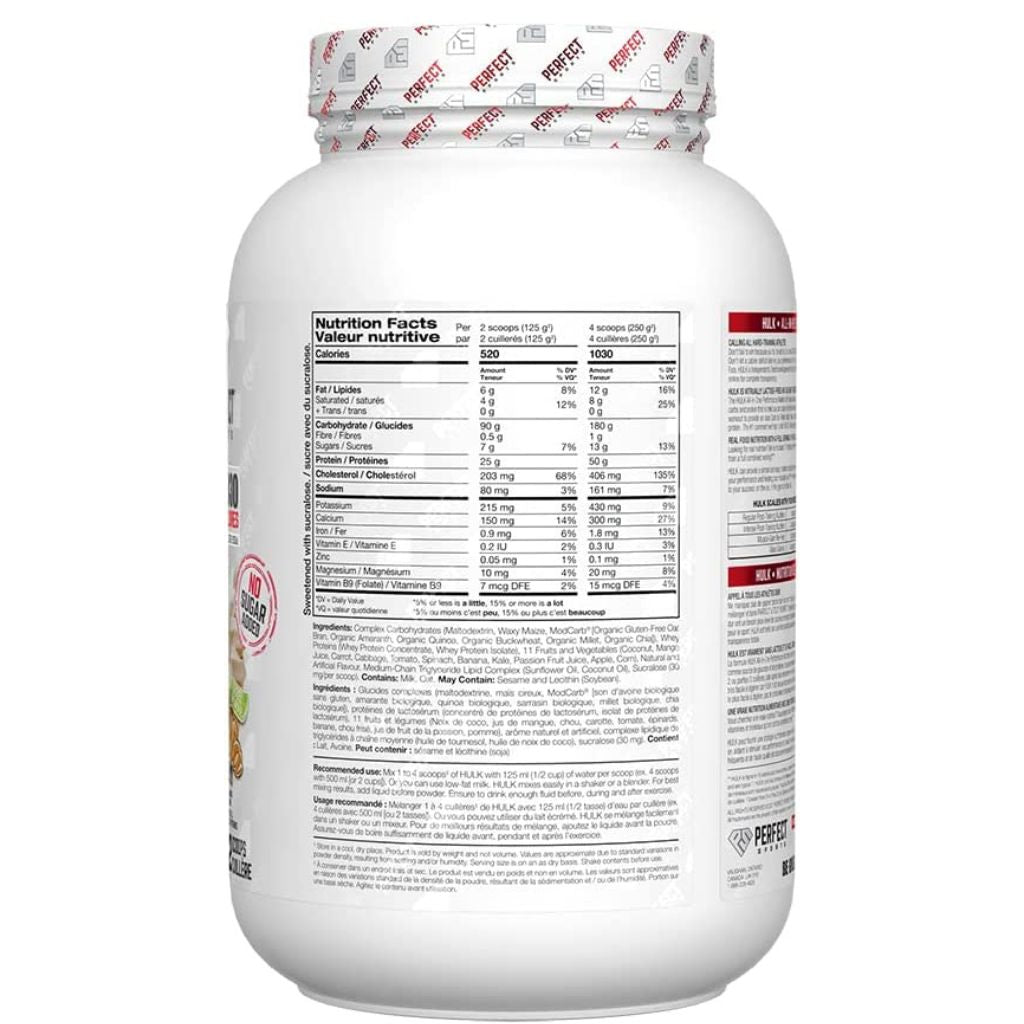 DENTED Perfect Sports HULK CLEAN MASS GAINER, 3lb
