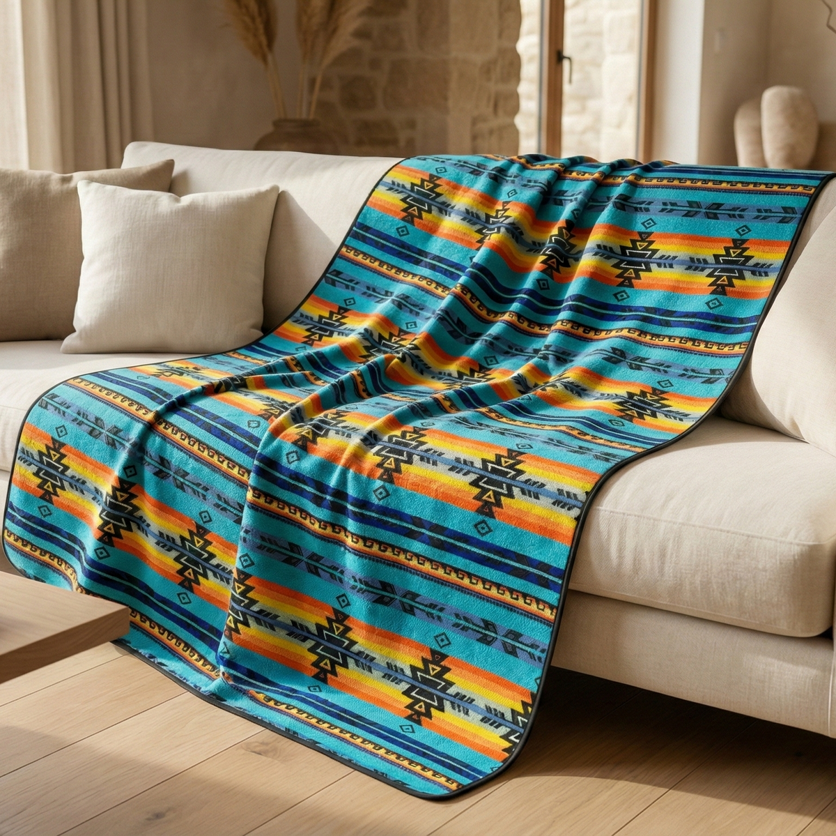 Embers of the Four Winds Alpaca Blanket