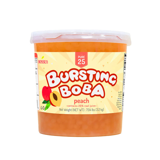 Boba Éclatante à la Pêche Pure25 - Billes Éclatantes - Bossen - Canada - Livraison Gratuite au Canada pour les Commandes Supérieures à 199 CAD