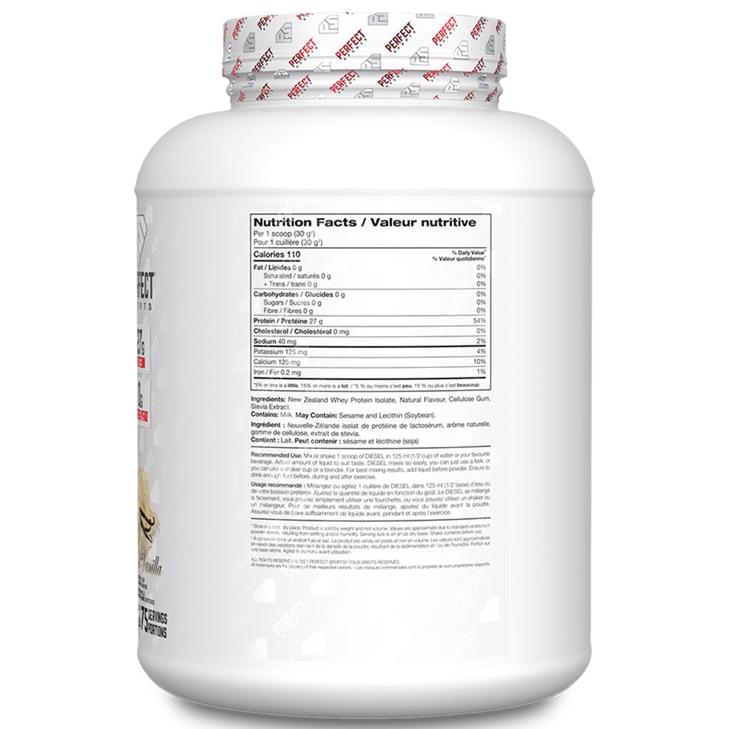 Perfect Sports DIESEL (New Zealand Whey Protein Isolate), 5lb