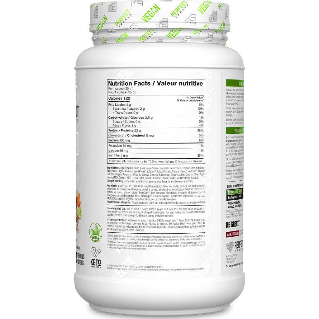 Perfect Sports DIESEL VEGAN 100% PLANT PROTEIN, 1.5lb