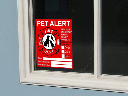 Autocollant d'alerte animaux en cas d'incendie, décalque d'urgence « Animaux à l'intérieur » pour fenêtre