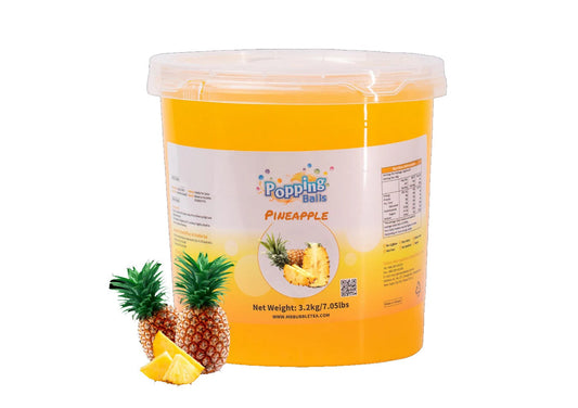 Billes Éclatantes au Jus d'Ananas - Pot de 7 LB - Billes Éclatantes de Boba - Expédition Gratuite au Canada pour les Commandes de Plus de 199 CAD