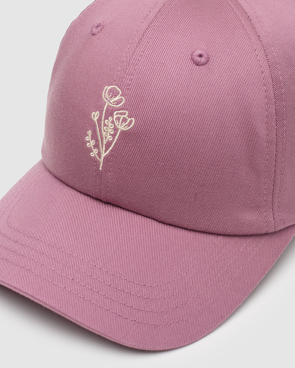Flower Embroidery Peak Hat