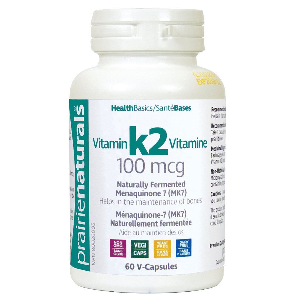 Prairie Naturals VITAMIN K2 MK7 100mcg, 60 VCaps
