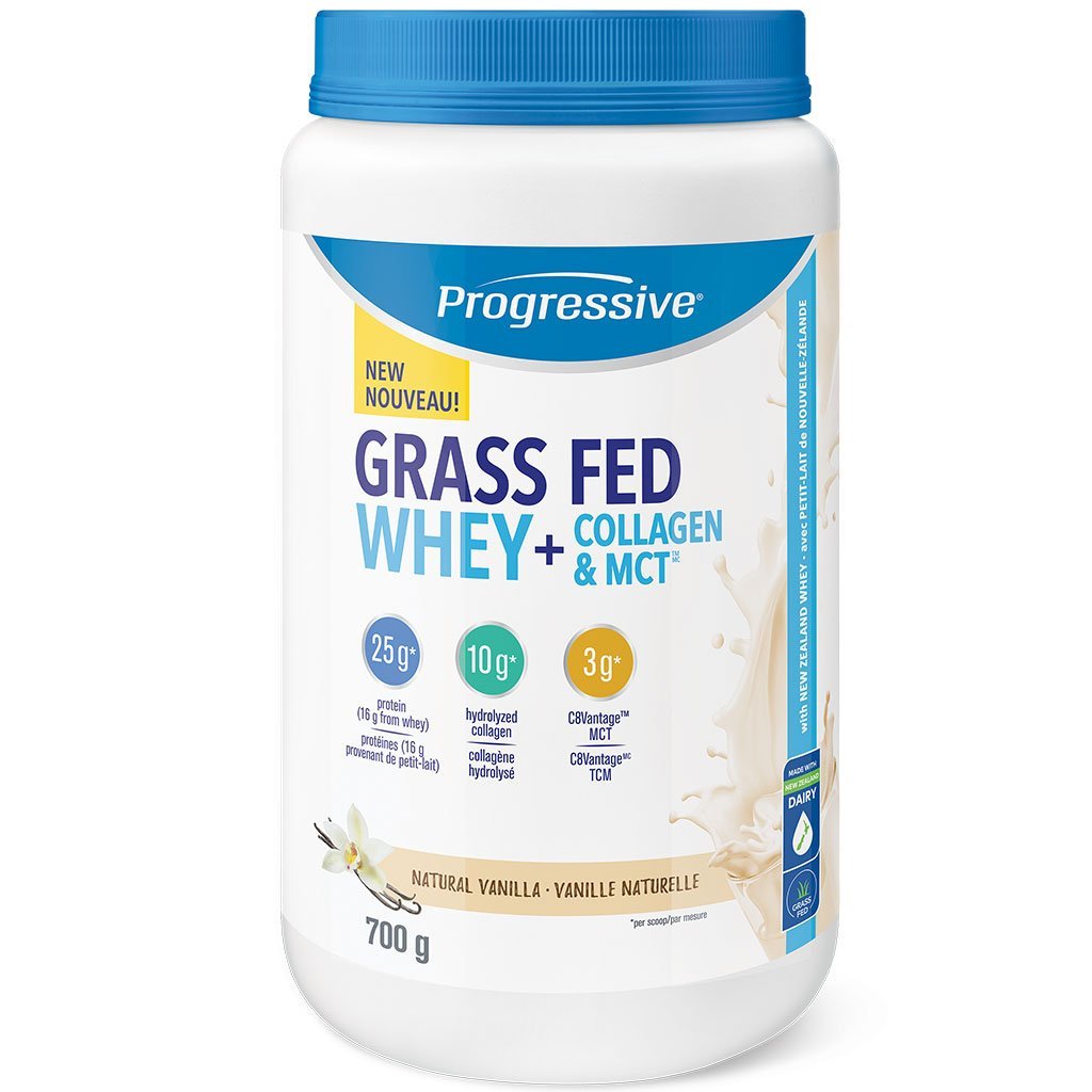 Progressive GRASS FED WHEY + COLLAGEN & MCT, 700g