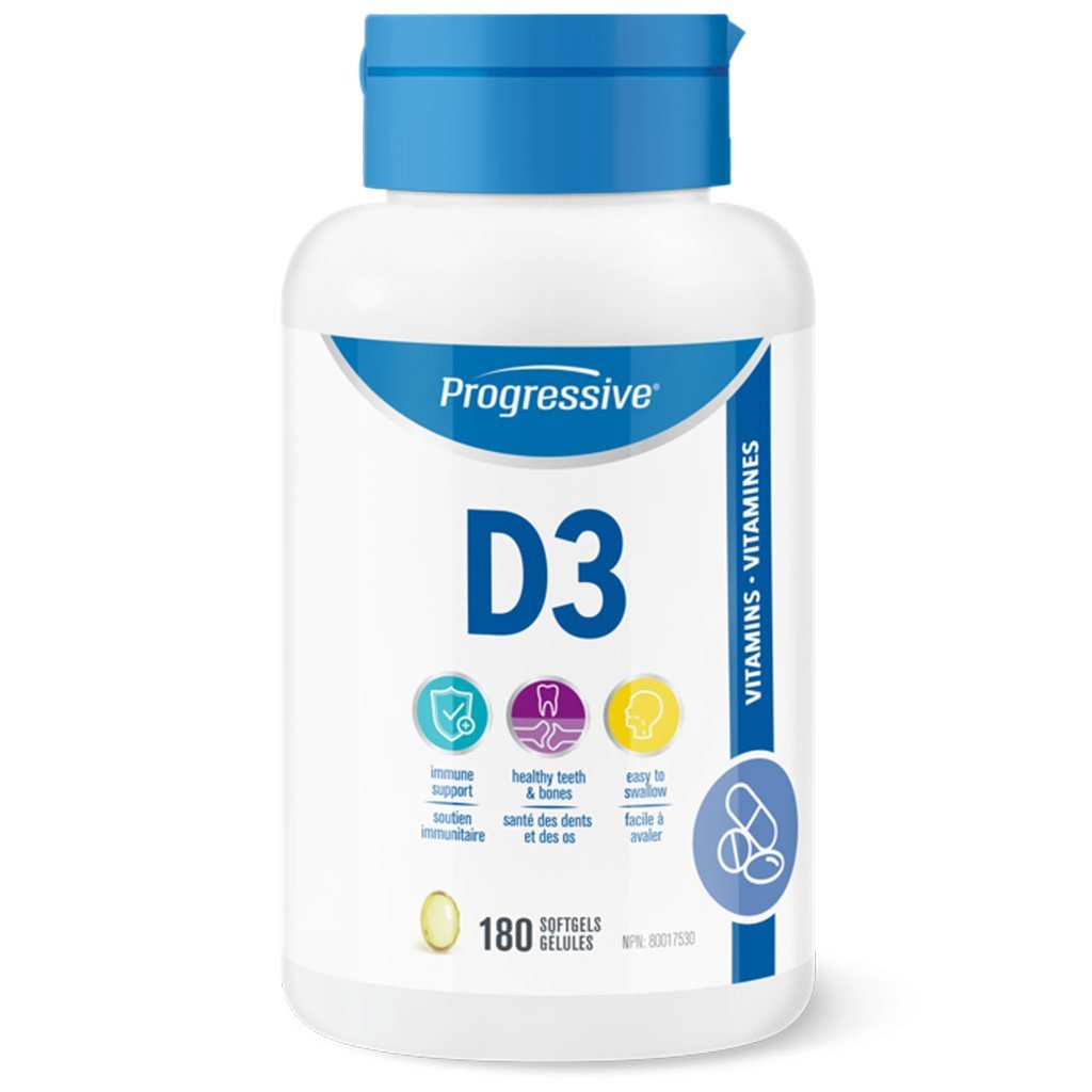 Progressive VITAMIN D3, 180 Softgels