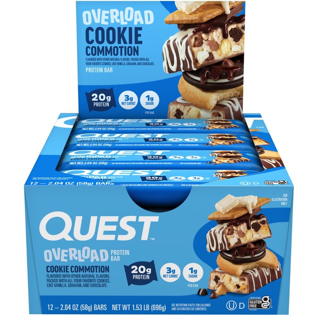 Quest OVERLOAD PROTEIN BARS, 12 Bars/Box