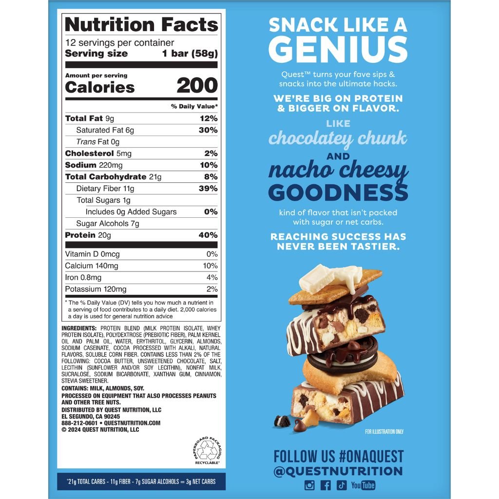Quest OVERLOAD PROTEIN BARS, 12 Bars/Box