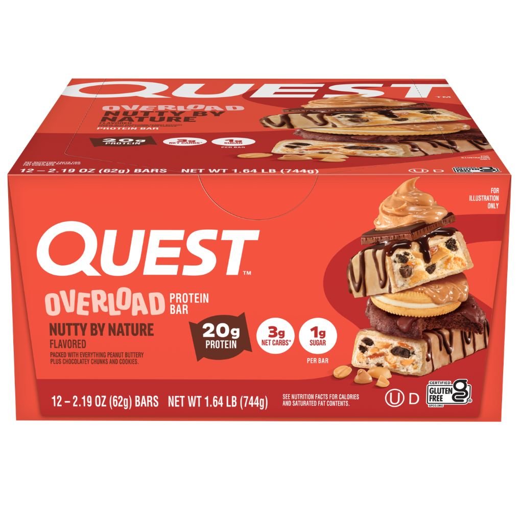 Quest OVERLOAD PROTEIN BARS, 12 Bars/Box