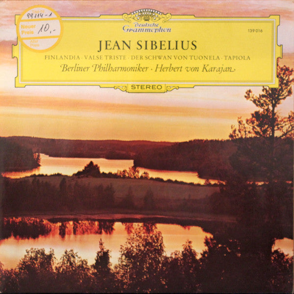 Jean Sibelius - Berliner Philharmoniker · Herbert von Karajan / Finlandia · Valse Triste · Der Schwan Von Tuonela • Tapiola - LP Used