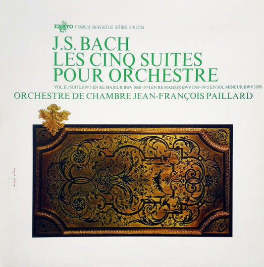 J.S. Bach - Orchestre De Chambre Jean-François Paillard / Les Cinq Suites Pour Orchestre - Vol. II - LP Used